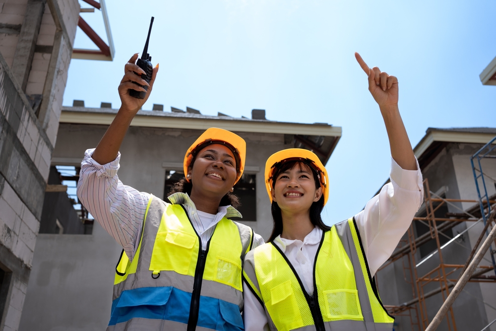 two female construction workers