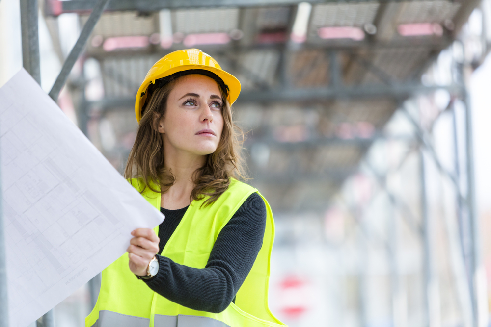 female construction worker