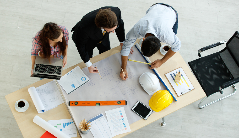 team of engineers working together