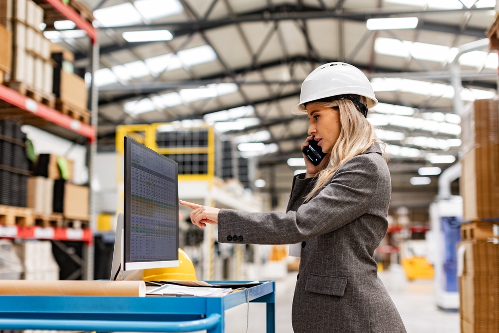 female candidate working in manufacturing